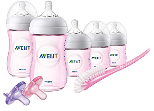 Product Cover Philips Avent Natural Baby Bottle Pink Gift Set, SCD206/11