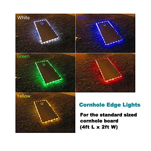 Product Cover 321 Lights Set of 2 Cornhole Edge Lights Led Lighting kit Last for 100+ Hours on 3 AA Batteries (not Included)