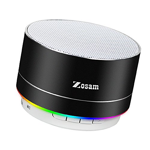 Product Cover Zosam Mini Wireless Speaker, Portable Bluetooth Speaker with HD Sound, 4H Play-time, Built-in Mic, TF Card Slot, FM and LED Lights for Home, Travel