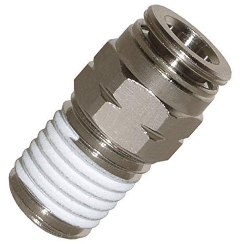 Product Cover Utah Pneumatic Push to Connect Fittings Nickel-Plated Brass Pc Male Straight 1/4