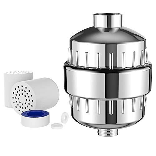 Product Cover Shower Filter with Replaceable Cartridges Shower Water Purifier Remove Chlorine, Heavy Metals and Water Impurities, Protect Sensitive Skin and Health for All Your Family