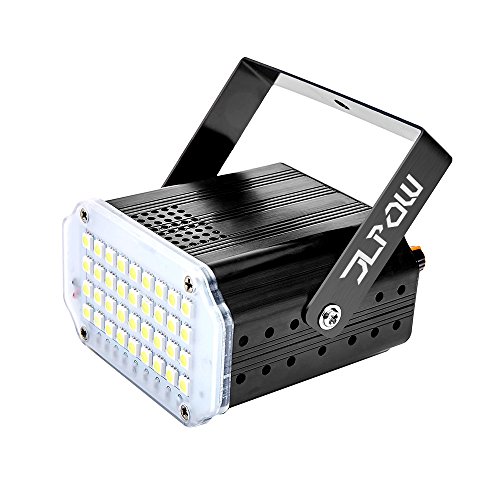 Product Cover JLPOW Halloween White Strobe Light,Super Bright 36 Leds Flash Stage Lighting,Sound Activated and Speed Control Mini Strobe Lights,Best for DJ Party Club Disco KTV Bar Xmas Show