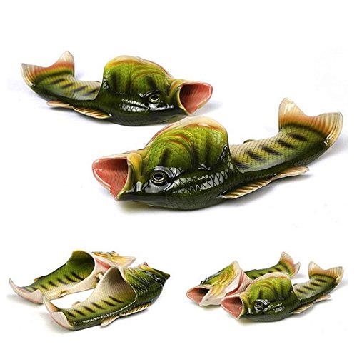 Product Cover BING RUI CO 6 Colours Fish Slippers Beach Shoes Non-Slip Sandals Creative Fish Slippers Men and Women Casual Shoe
