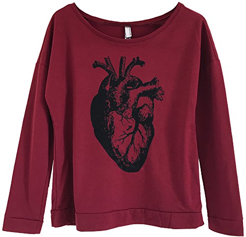 Product Cover Friendly Oak's Women's Anatomical Heart Slouchy Lightweight Sweatshirt