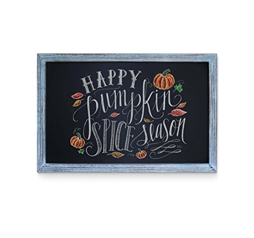 Product Cover HBCY Creations Rustic Blue Magnetic Wall Chalkboard, Small Size 11