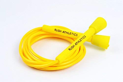 Product Cover RUSH ATHLETICS Speed Rope Yellow - Best for Boxing MMA Cardio Fitness Training - Speed - Adjustable 10ft Jump Rope Sold