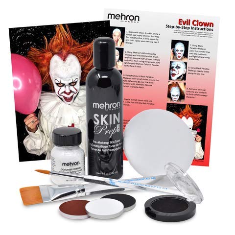 Product Cover Evil Clown Halloween Makeup Kit - Professional Costume Cosmetics for a Creepy