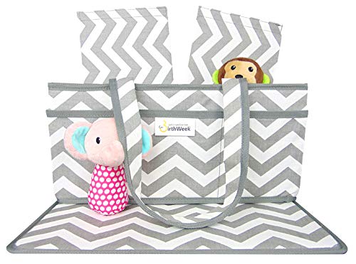 Product Cover Baby Diaper Caddy Organizer; Unique Design Protects Diapers and Home from Spills and Moisture; Extra Large Baby Travel Organizer; A Thoughtful Baby Shower Idea