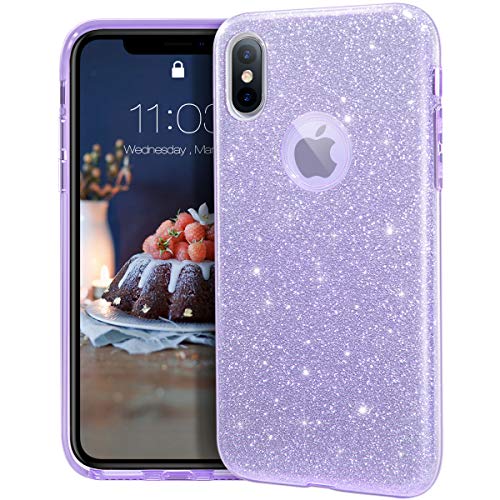 Product Cover MATEPROX iPhone Xs case,iPhone X Glitter Bling Sparkle Cute Girls Women Protective Case for iPhone Xs/X 5.8