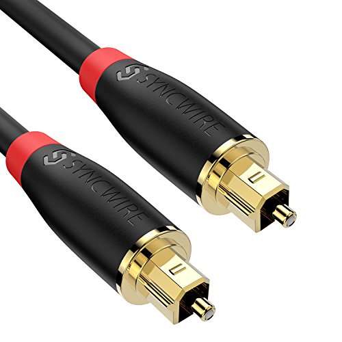 Product Cover Digital Optical Audio Toslink Cable - Syncwire Fiber Optic Cable for Sound Bar, TV, PS4, Xbox, Playstation & More - 5.9ft