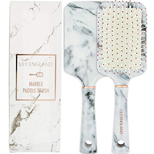 Product Cover Lily England Paddle Brush Best for Detangling, Straightening Hair and Blowdrying - Marble