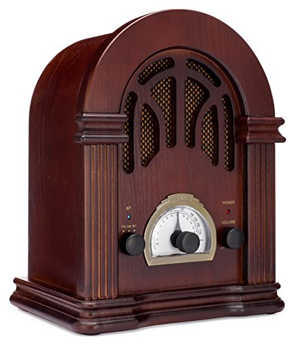 Product Cover ClearClick Retro AM/FM Radio with Bluetooth - Classic Wooden Vintage Retro Style Speaker