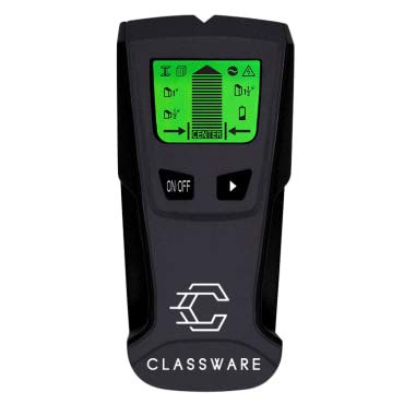 Product Cover Stud Finder By Classware | Wireless Metal Detector And AC Live Wire Multi-Scanner | Multifunctional Wall Scanning Device With LCD Screen | High Precision, Long-Lasting And Lightweight Design