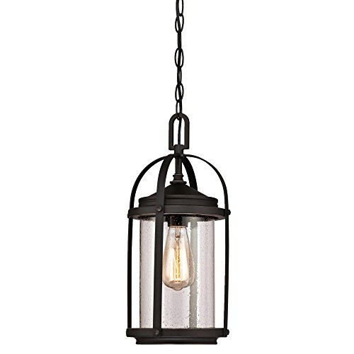 Product Cover Westinghouse Lighting 6339400 Grandview One-Light Outdoor Pendant, Oil Rubbed Bronze Finish with Highlights and Clear Seeded Glass