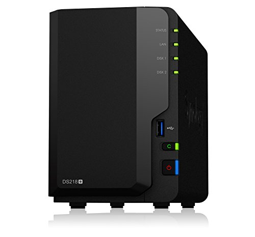 Product Cover Synology DS218+ 2 Bay NAS Diskless DiskStation (Black)