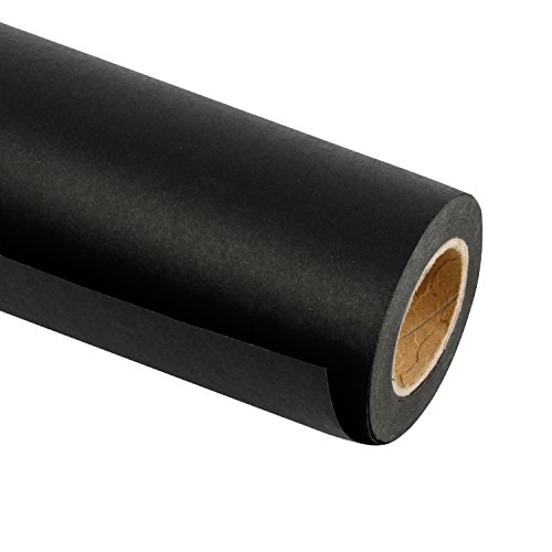 Product Cover RUSPEPA Black Kraft Paper Roll - 24 inch x 100 Feet - Recycled Paper Perfect for for Crafts, Art, Gift Wrapping, Packing, Postal, Shipping, Dunnage & Parcel