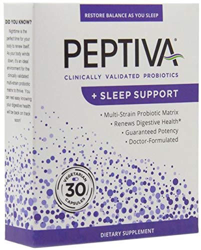 Product Cover Peptiva 26 Billion CFU Probiotic and Sleep Support - Clinically Validated Multi-Strain Probiotic - Lactobacillus and Bifidobacterium, Melatonin