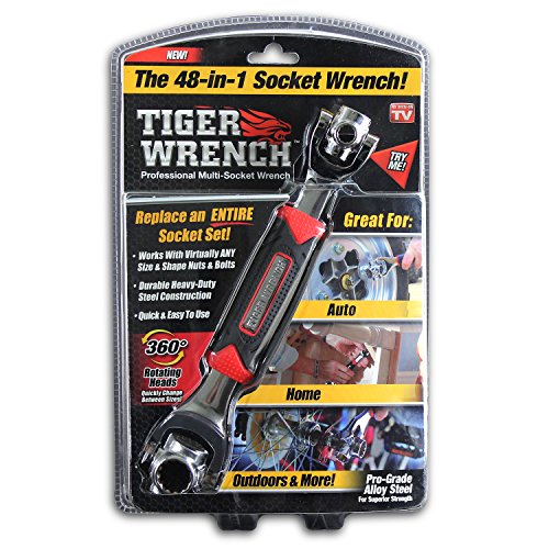 Product Cover Tiger Wrench TW-MC12/4 ONTEL 48 Tools In One Socket | Works with Spline Bolts, 6-Point, 12-Point, Torx, Square Damaged Bolts and Any Size Standard or Metric