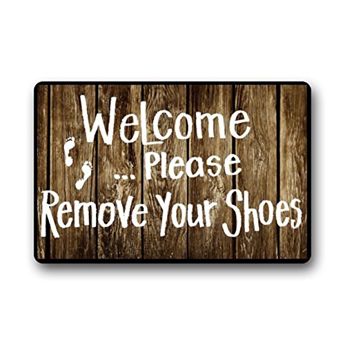 Product Cover Custom Door Mats Funny Words Take Your Shoes off Please Indoor/Outdoor Doormat Indoor/Outdoors Decor Mat Rugs