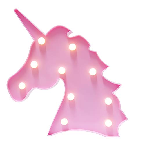 Product Cover Unicorn Gifts Light Unicornio Party Supplies Lamp Battery Operated LED Night Lights Wall Living Room,Bedroom,Home, Christmas,Party as Kids Gift (pink unicorn)