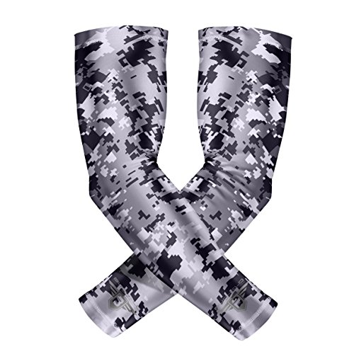Product Cover Bucwild Sports Compression Arm Sleeves 1 Pair - 2 Sleeves Youth & Adult Sizes Football Baseball Basketball Cycling Tennis