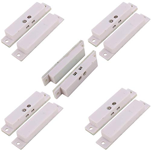 Product Cover UHPPOTE Normal Closed Wired Screw-Terminal Surface-Mount Magnetic Contact for Window Door Security (Pack of 5)
