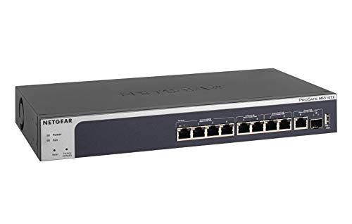 Product Cover NETGEAR 10-Port Multi-Gigabit/10G Smart Managed Pro Switch (MS510TX) - with 1 x 10G SFP+, Desktop/Rackmount, and ProSAFE Limited Lifetime Protection