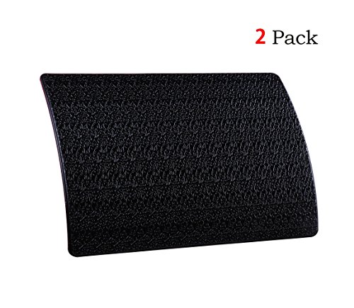 Product Cover (Pack of 2) Extra Thick Sticky Anti-Slip Gel Pad, Mini-Factory Premium Universal Non-Slip Dashboard Mat for Cell Phones, Sunglasses, Keys, Coins and More - Black (Medium Size: 6.5