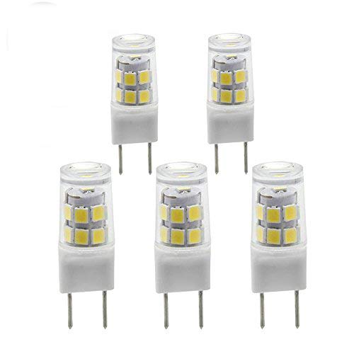 Product Cover G8 Bi-pin LED Bulb 120V Daylight 6000K 50W Equivalent T4 G8 Base Halogen LED Replacement Bulb for Under-cabinet Accent Puck Light Desk Lamp Lighting (pack-5)