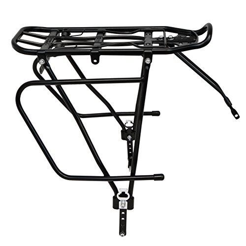 Product Cover Lumintrail Bicycle Rear Frame Mounted Cargo Rack for Disc Bikes Height Adjustable Commuter Carrier