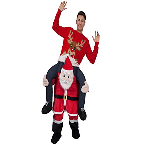 Product Cover Halloween Carry Ride On Me Shoulder Santa Claus Mascot Costume Ride On Costume