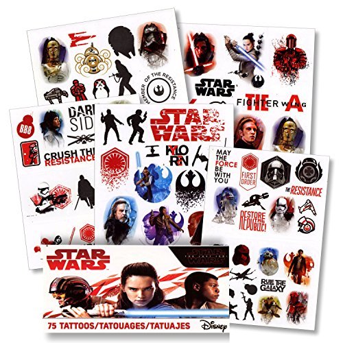 Product Cover Star Wars the Last Jedi Tattoos - 75 Assorted Temporary Tattoos - Star Wars 8
