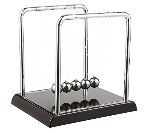 Product Cover Newton's Cradle - Demonstrate Newton's Laws with Swinging Balls - Office Desk Decoration, 7 x 7.1 x 5.9 inches