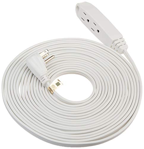 Product Cover ClearMax 25 Feet 3 Outlet Extension Cord 16AWG Indoor/Outdoor Use - White - UL Listed