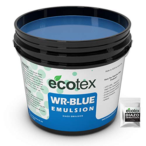Product Cover Ecotex WR-Blue Water Resistant Textile Diazo Screen Printing Emulsion (Quart)