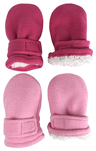Product Cover N'Ice Caps Little Kids and Baby Easy-On Sherpa Lined Fleece Mittens - 2 Pair Pack