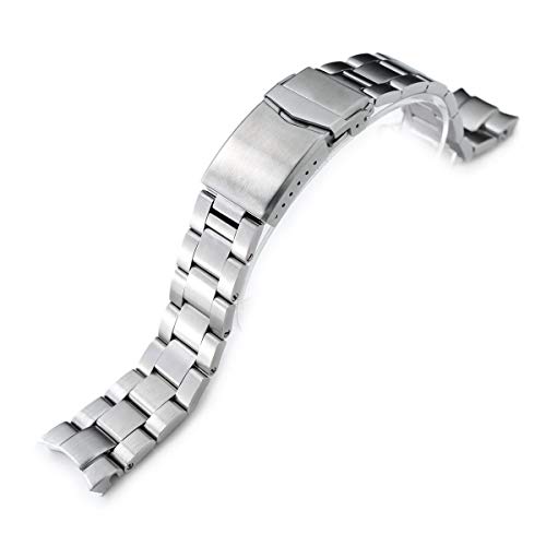 Product Cover 20mm Super 3D Oyster Watch Band for Seiko Alpinist SARB017, Brushed, V-Clasp