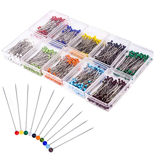 Product Cover Zealor 1000 Pieces Sewing Pins 38mm Glass Ball Head Pins for Dressmaking Jewelry Components Flower Decoration