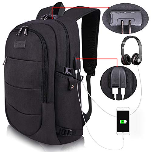 Product Cover Travel Laptop Backpack Water Resistant Anti-Theft Bag with USB Charging Port and Lock 14/15.6 Inch Computer Business Backpacks for Women Men College School Student Gift,Bookbag Casual Hiking Daypack