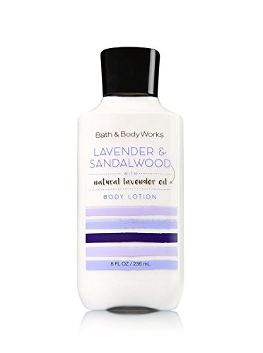 Product Cover Bath and Body Works Lavender and Sandalwood Body Lotion 8 Ounce Full Size Moisturizing Lotion