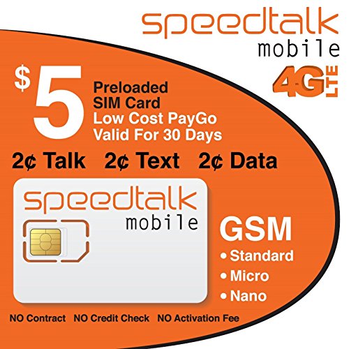 Product Cover $5 SIM Card Preloaded with 1st Month Service No Contract