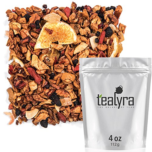 Product Cover Tealyra - Superfruit Mango - Goji Berries - Pineapple - Pomegranate - Fruity Herbal Loose Leaf Tea - Hot or Iced - Vitamin and Antioxidant Rich - Caffeine Free - All Natural - 112g (4-ounce)