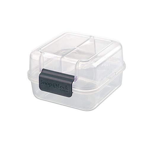 Product Cover SnapLock by Progressive Lunch Cube to-Go Container - Gray, SNL-1005B Easy-to-Open, Silicone Seal, Snap-Off Lid, Stackable, BPA Free