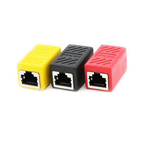 Product Cover Pasow RJ45 Coupler in-Line Coupler Cat6 Cat5e Cat5 Ethernet Cable Extender Adapter Female to Female (3 Pack)