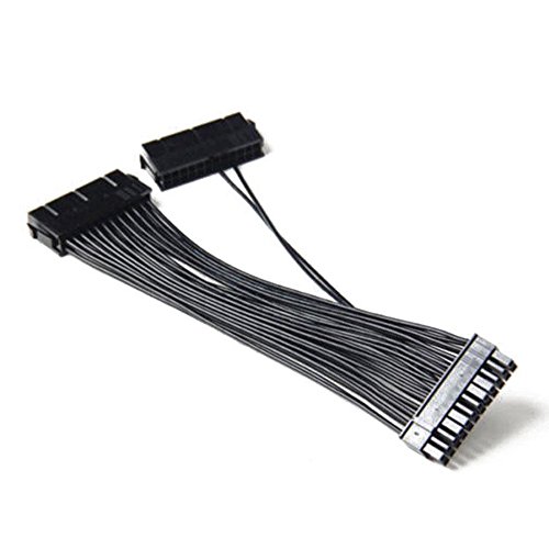Product Cover Leboo Dual PSU Power Supply 24Pin ATX Motherboard Mainboard Adapter 24PIN Connector Cable Mining Extension Cable