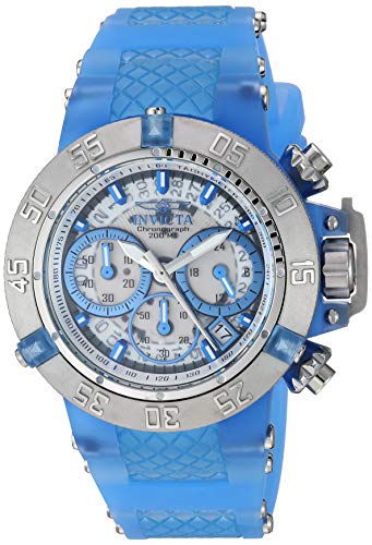 Product Cover Invicta Women's Subaqua Stainless Steel Quartz Watch with Silicone Strap, Blue, 24.5 (Model: 24376)