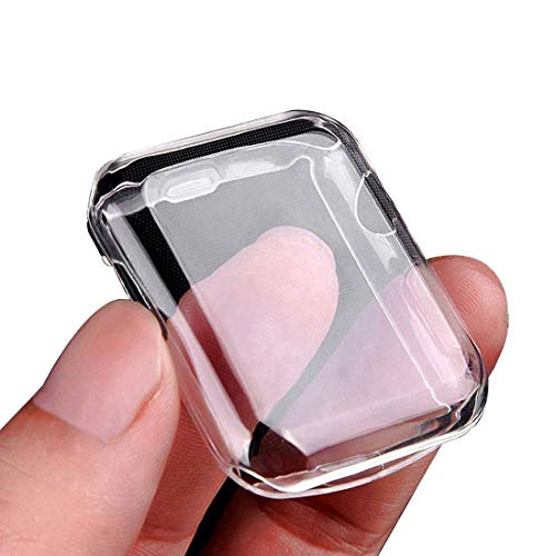 Product Cover Julk Series 3 42mm Case for Apple Watch Screen Protector, iWatch Overall Protective Case TPU HD Clear Ultra-Thin Cover for Apple Watch Series 3 (42mm)(2-Pack)