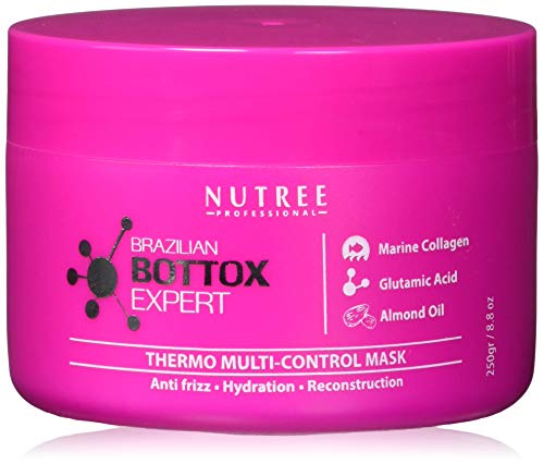 Product Cover Brazilian Hair Bottox Expert Thermal Mask 8.8 oz - Contains Marine Collagen and Almond Oil - Formaldehyde-Free - Repairs the Hair Elasticity and Flexibility, Softens, Moisturizers, Adds Shine