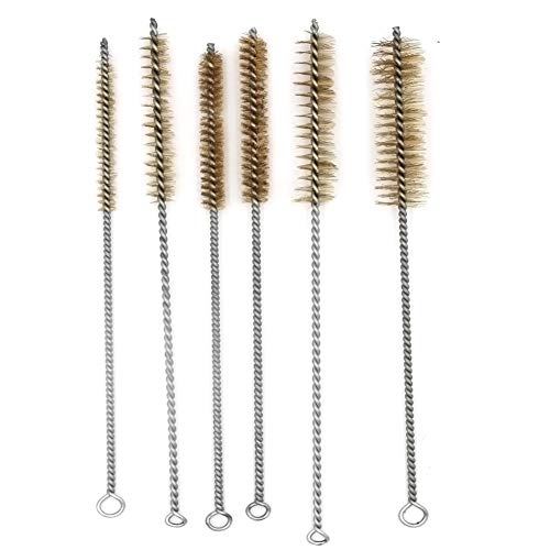 Product Cover Driak 6 Pcs 8-25mm Diameter Brass Wire Tube Brush Cleaning Tool
