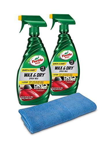 Product Cover Turtle Wax 50834 1-Step Wax & Dry-26 oz. Double Pack with Microfiber Towel, 52. Fluid_Ounces, 2 Pack